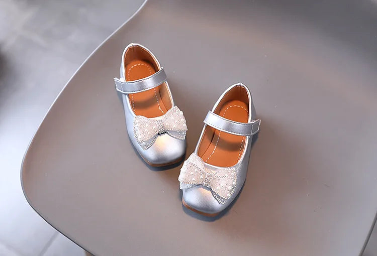 Ballerine enfant fille de fête argent