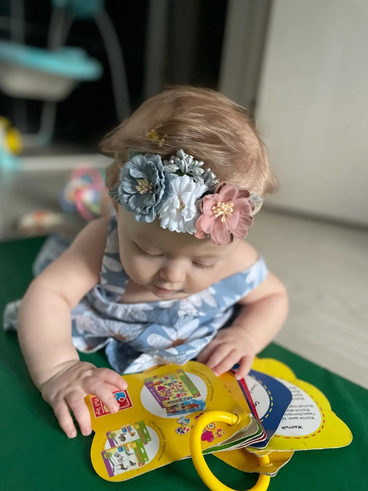 Conjunto de 3 diademas florales para bebés niñas