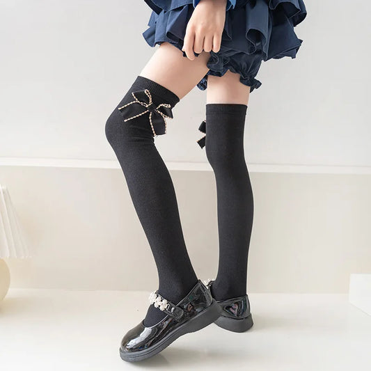 Paire de chaussette longue noeud papillon