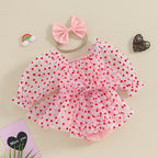 Barboteuse robe bébé petit coeur
