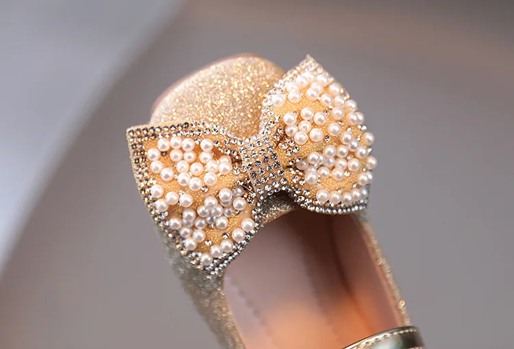 Ballerine fille nœud de papillon de Noël détails