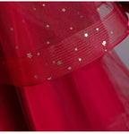 Robe de noël manche longue paillette détails