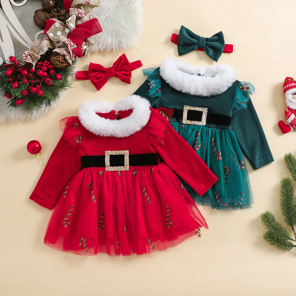 Conjunto navideño para bebé en miniatura