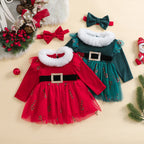 Conjunto navideño para bebé en miniatura