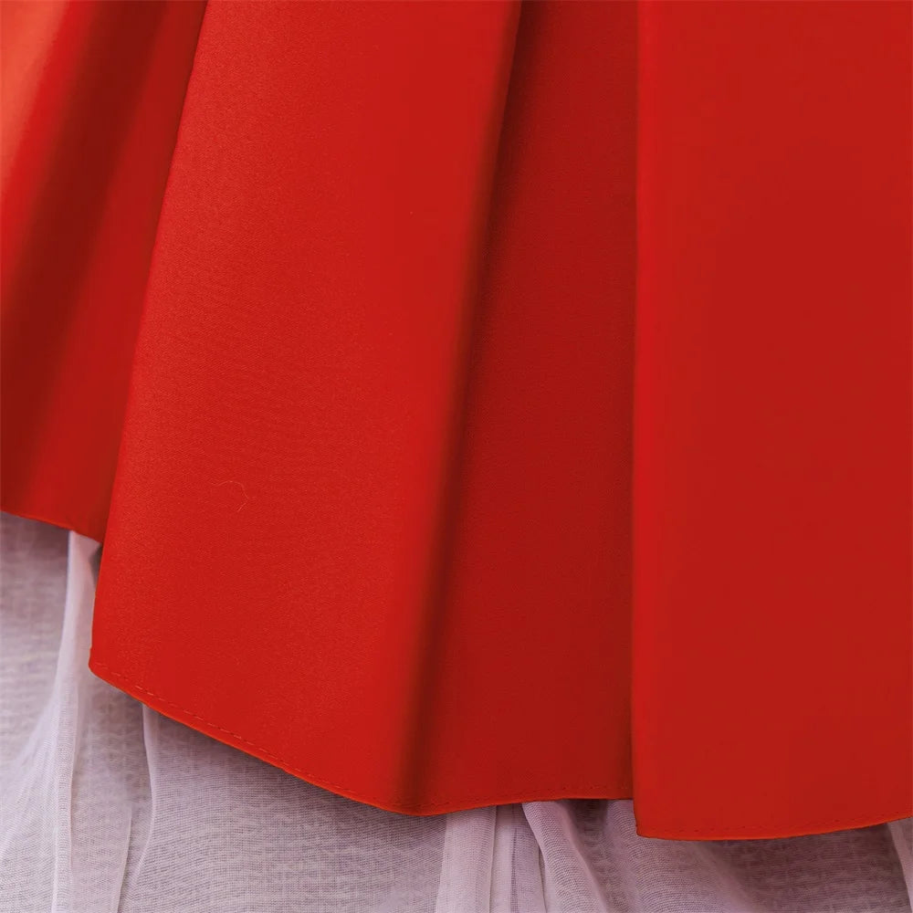 Robe de cérémonie rouge noël