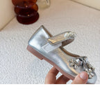 Ballerine per bambini con strass e perle