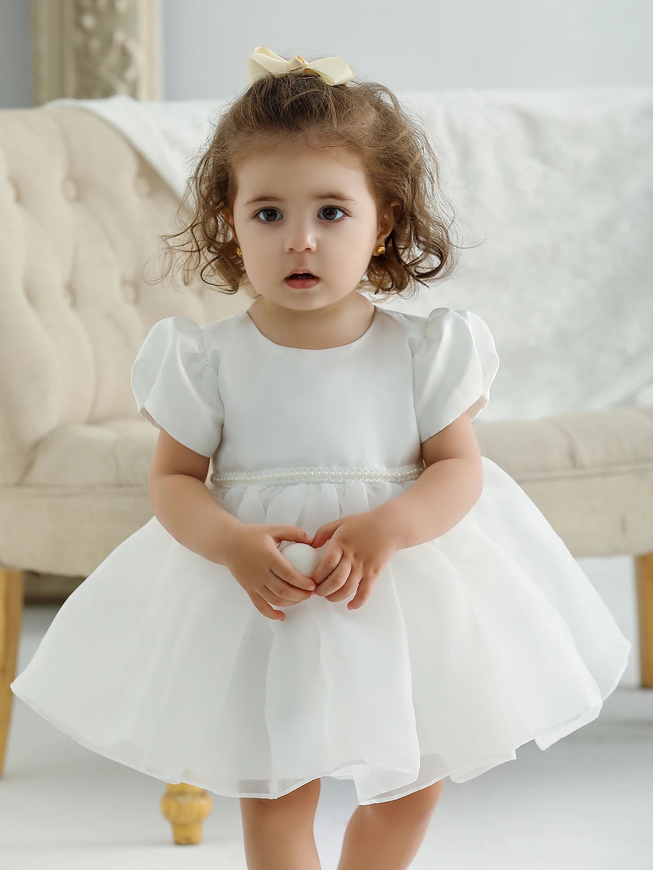 Robe enfant cérémonie blanc Coralie