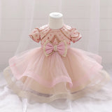 Robe bébé fille de Noël rose