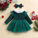 Conjunto navideño para bebé en miniatura