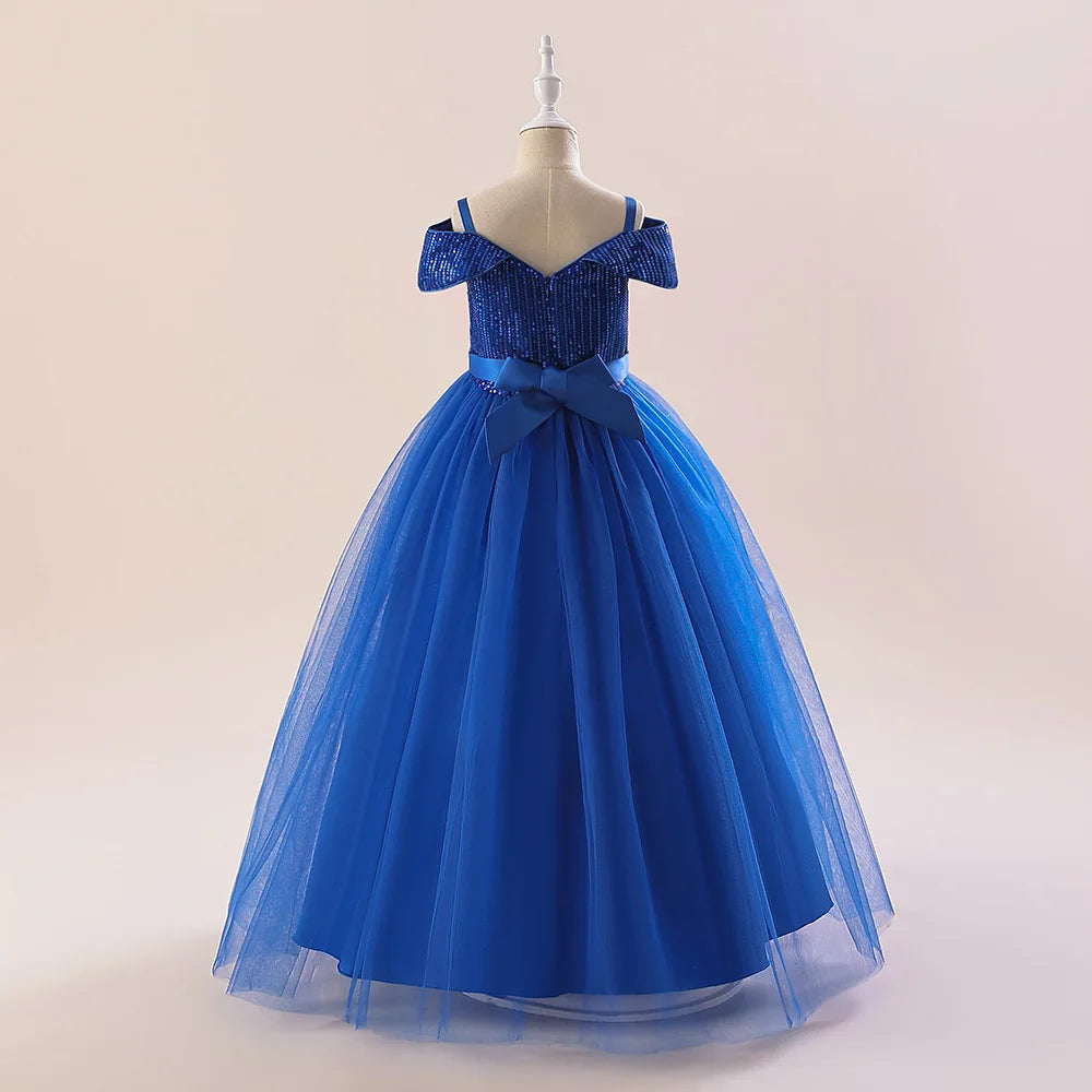 Vestido largo de princesa para cumpleaños