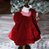 Robe de Noël rouge velours