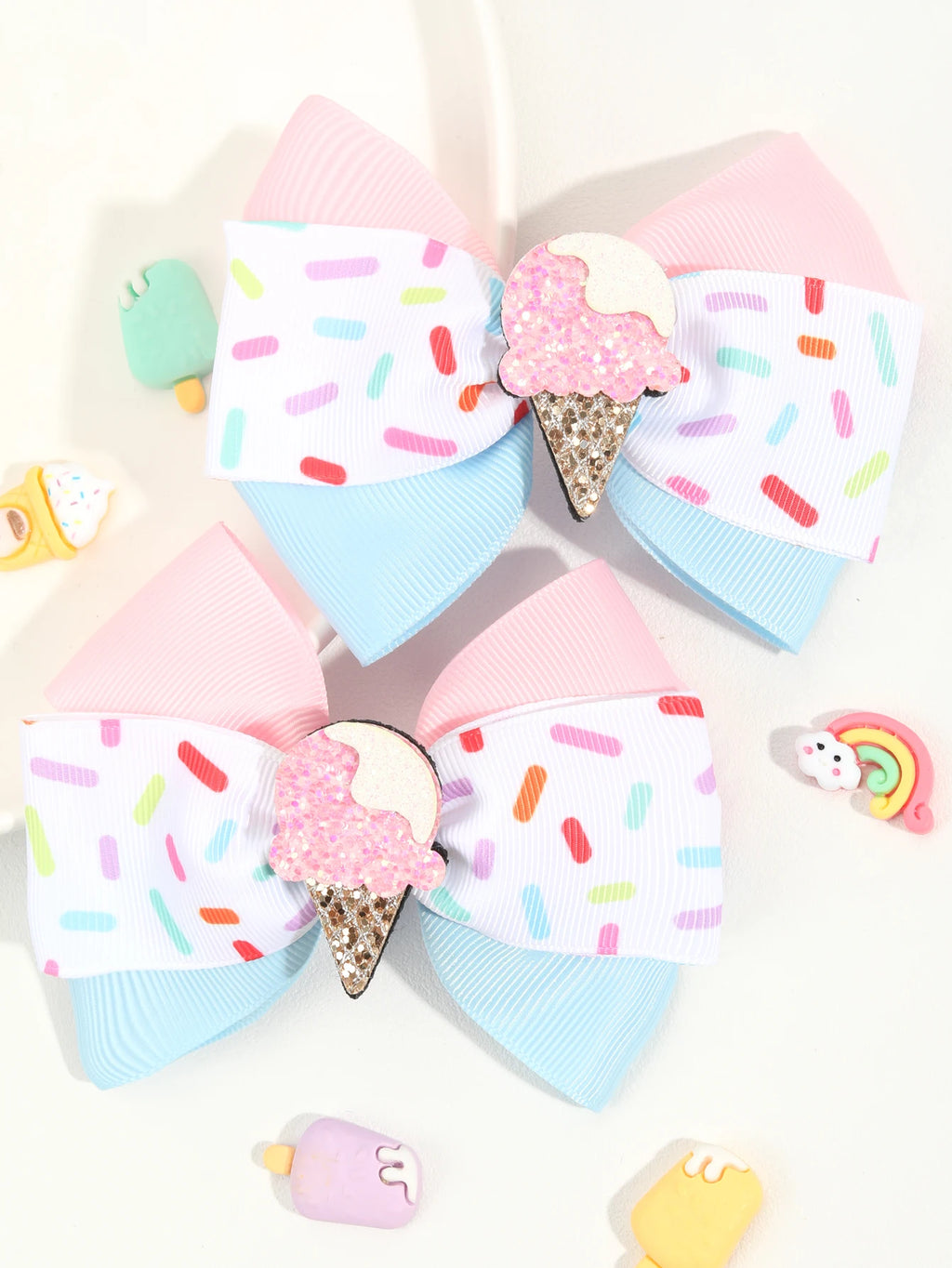 Lot de 2 barrettes colorées pour fille