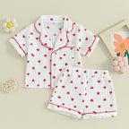 Pyjama fille coton - Coeur short