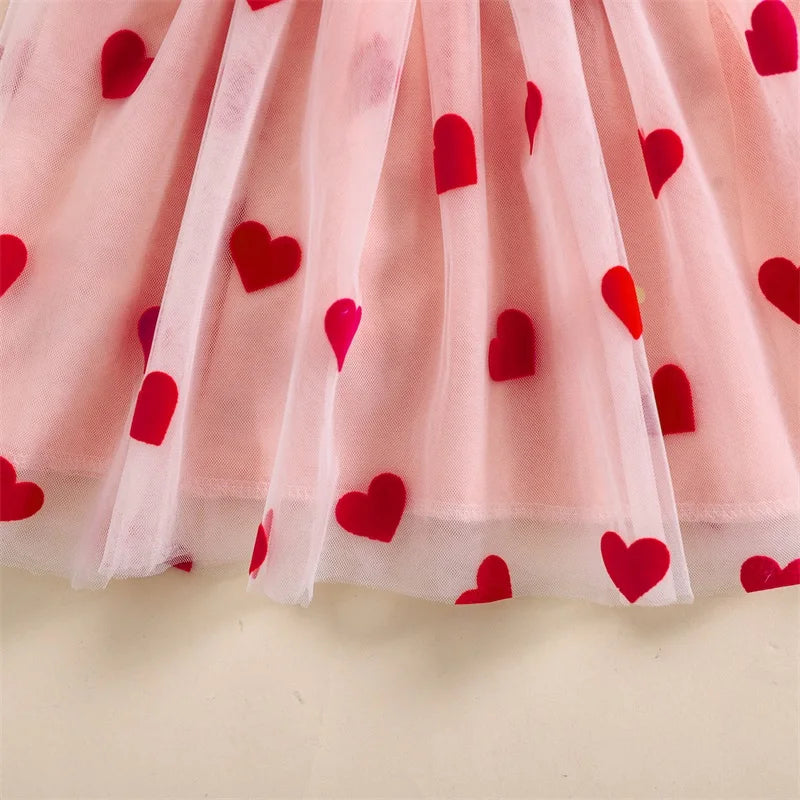 Robe coeur rouge enfant Valentina