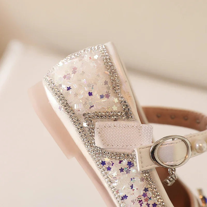 Ballerine strass et perle enfant