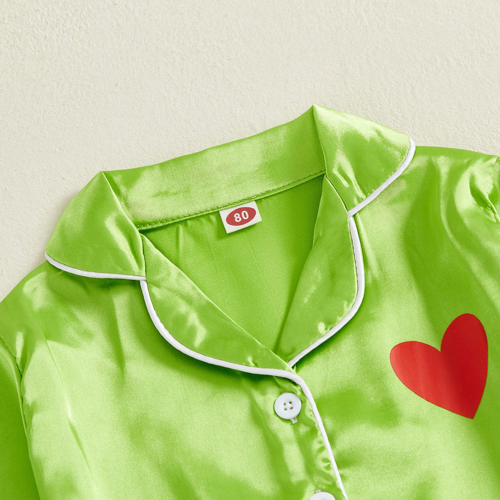 Pyjama enfant fille - Pantalon vert - L'univers de la licorne