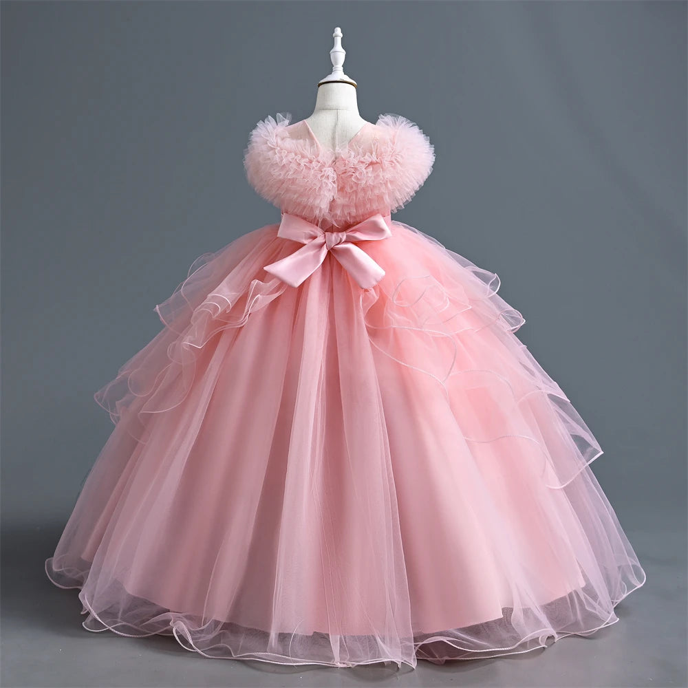 Vestido formal infantil brillante