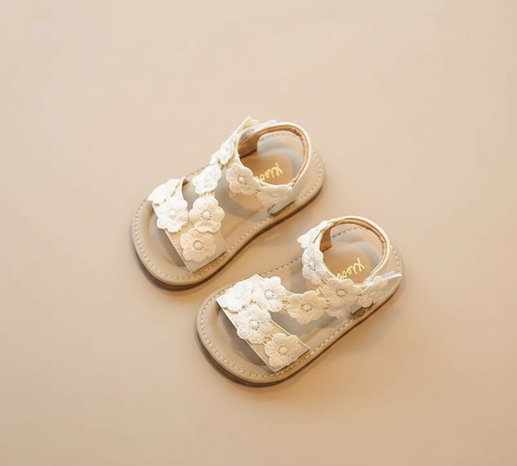 Sandale d'été à fleurs pour bébé