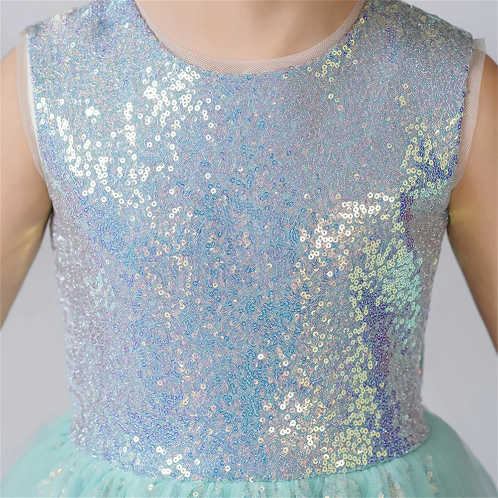 Vestido largo y brillante para niños Aria 