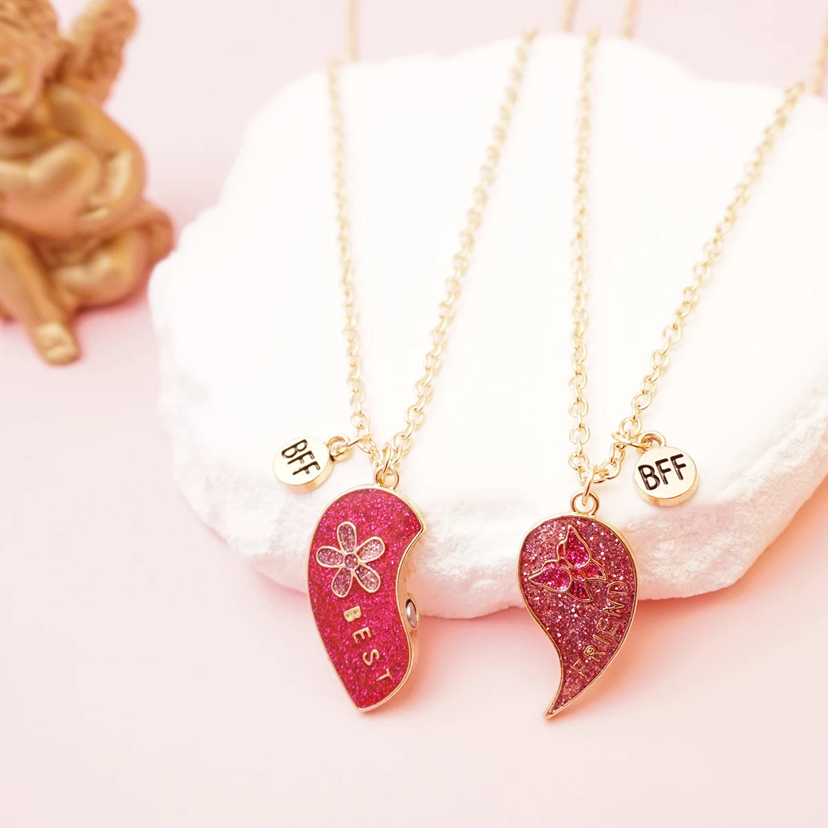 Collier enfant BFF - Rose brillante - L'univers de la licorne