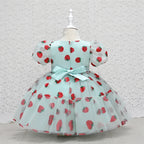 Robe anniversaire bébé fraise