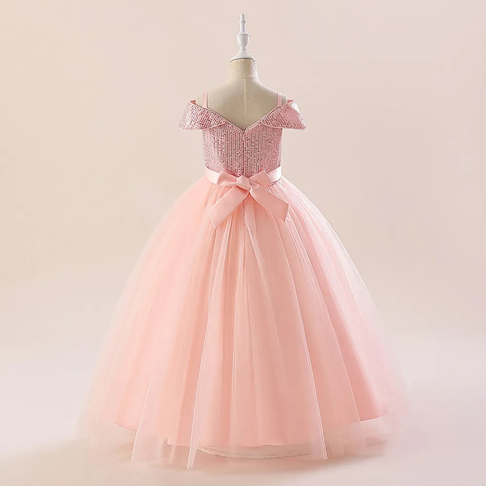 Vestido largo de princesa para cumpleaños