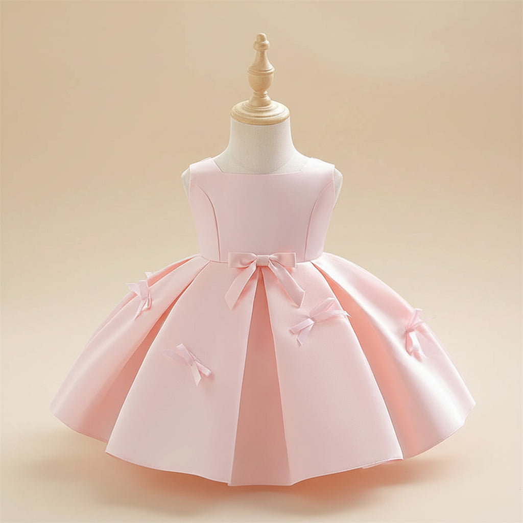 Robe anniversaire bébé - Noeud papillon Léane