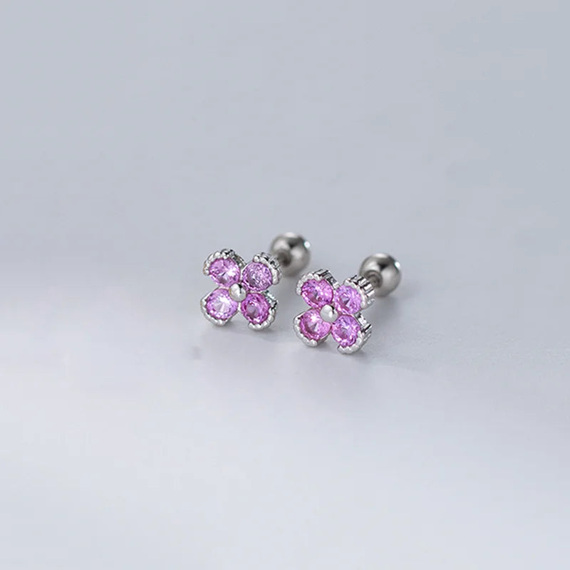 Boucle d'oreille enfant - Petit Trèfle argent - L'univers de la licorne