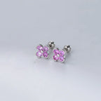 Boucle d'oreille enfant - Petit Trèfle argent - L'univers de la licorne