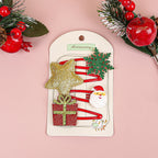 Juego de 4 pinzas para el cabello navideñas