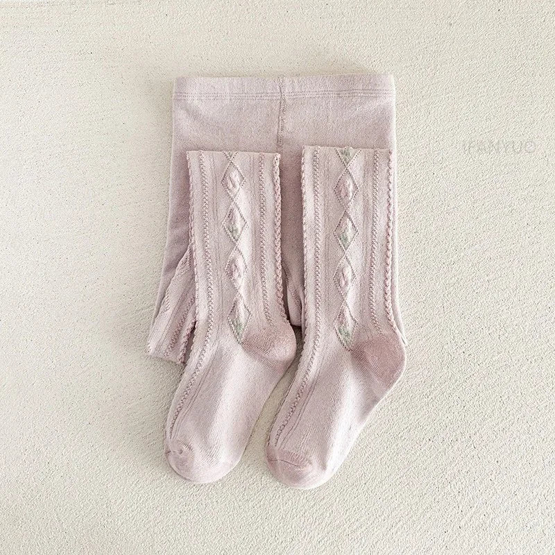 Collant di cotone floreale