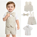 Costume enfant baptême short - 4 pièces Jules