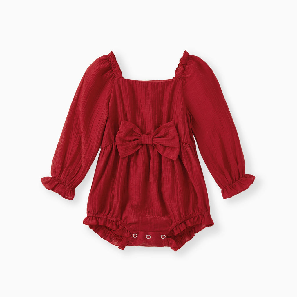 Robe mère et fille - Rouge élégante