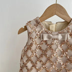 Abito da cerimonia per bambini con volant e paillettes