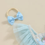 Barboteuse princesse bébé fleurie