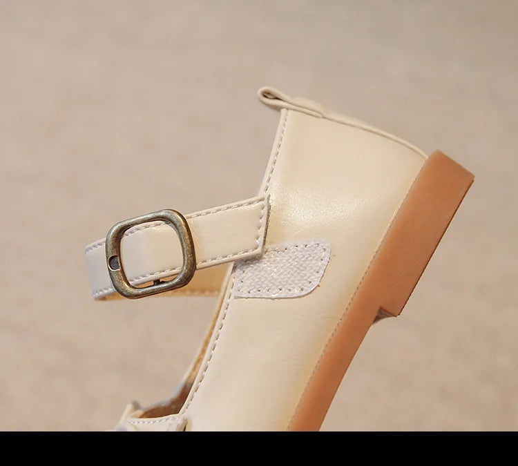 Ballerine da bambina con papillon in similpelle