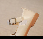 Ballerine da bambina con papillon in similpelle