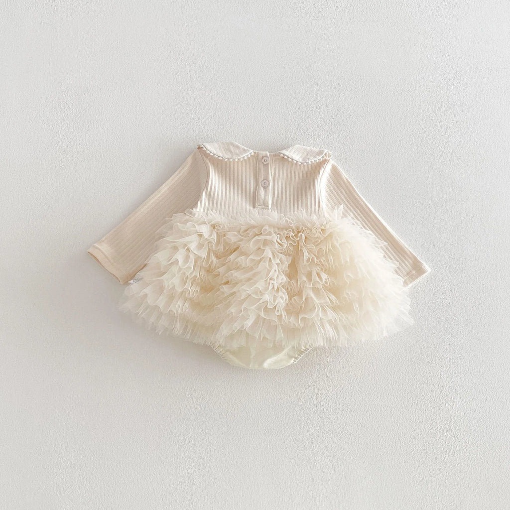 Barboteuse bébé - Beige délicate