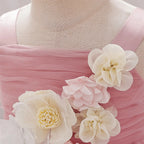 Elégante robe fleurie et douce bébé