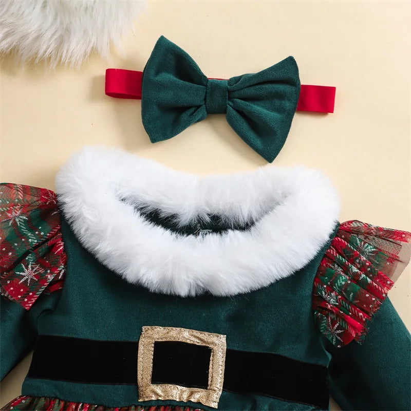 Conjunto navideño para bebé en miniatura