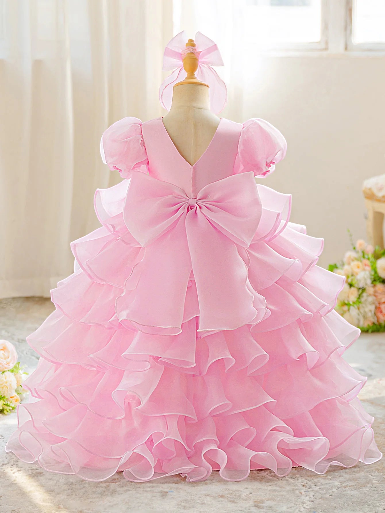 Robe anniversaire fille - Traine et froufrou