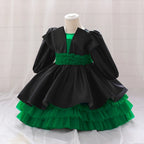 Abito formale verde per neonato con maniche