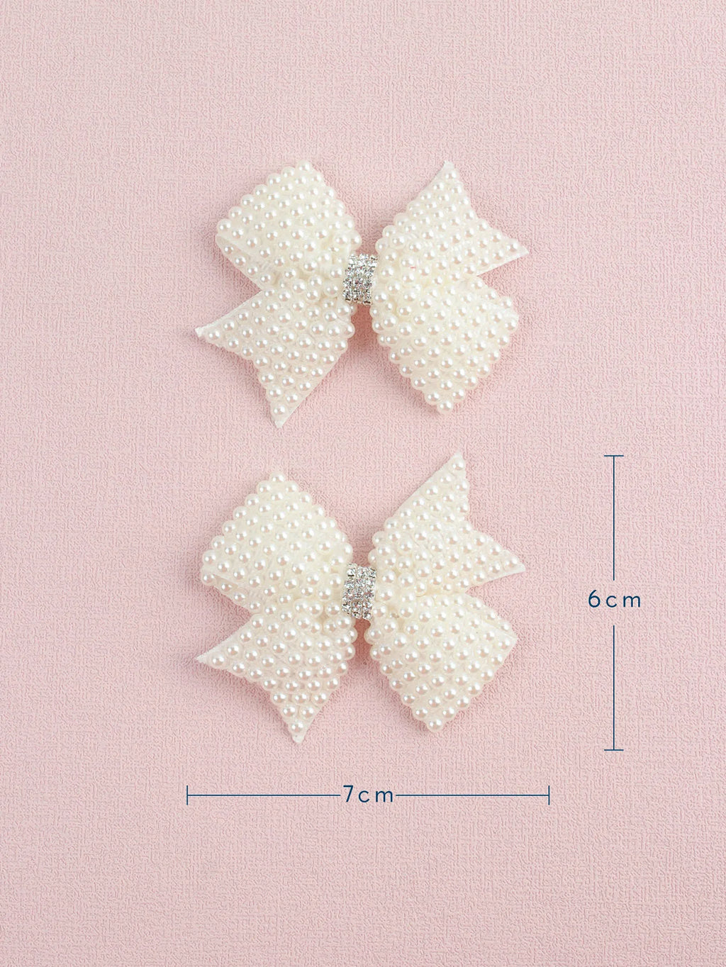 Lot de 2 barrettes perles enfant dimension