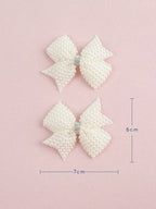 Lot de 2 barrettes perles enfant dimension