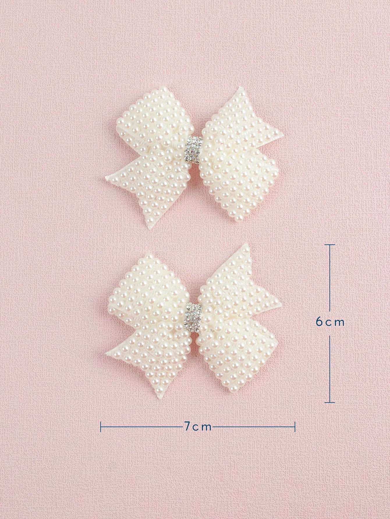 Lot de 2 barrettes perles enfant dimension