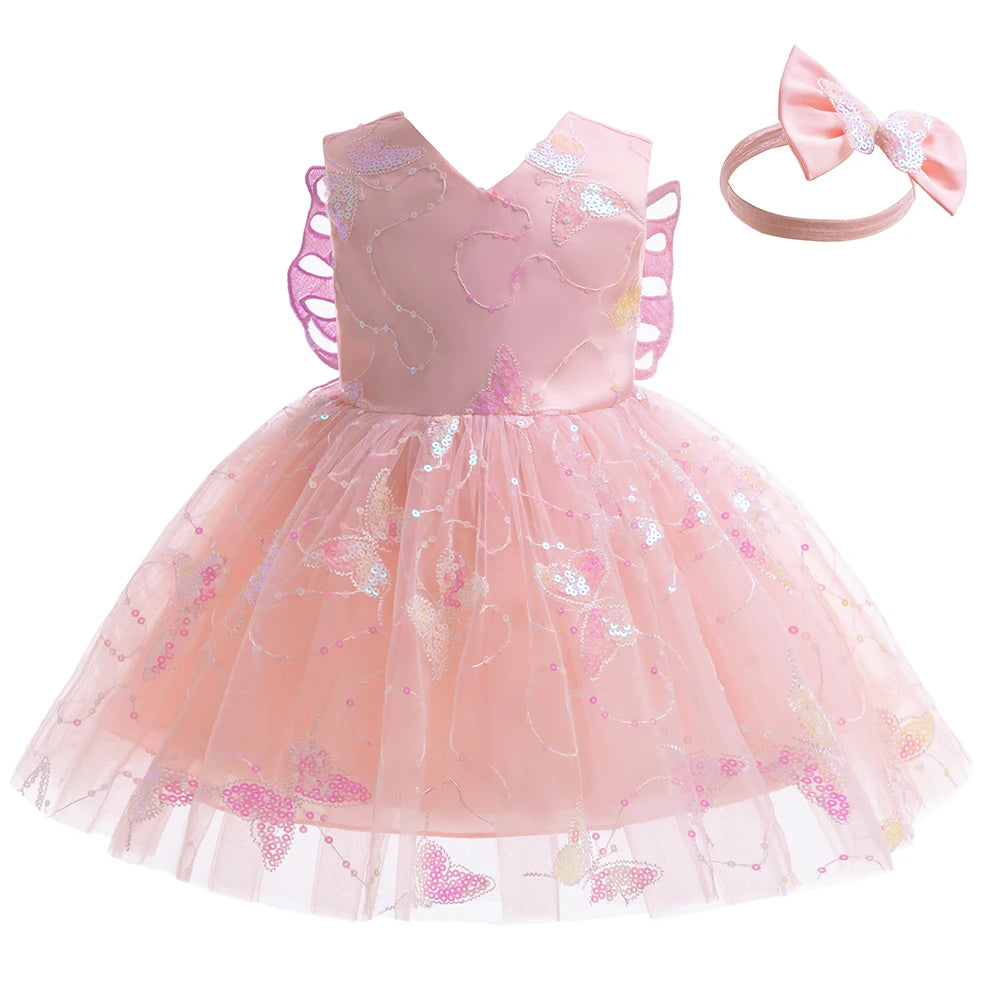 Robe papillon enfant Néon