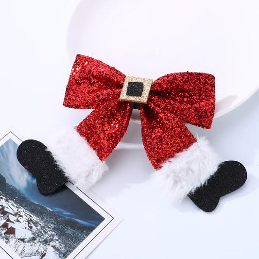 Barrette enfant père noël