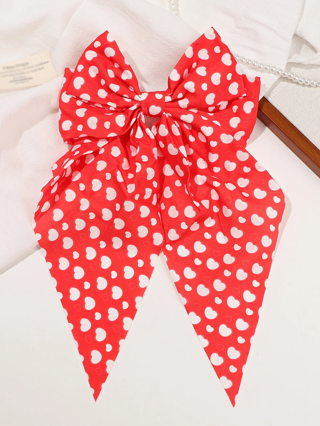 Pinza para el pelo con estampado de corazones para niños