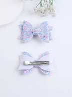 Lot de 2 pinces cheveux nœud papillon enfant violet