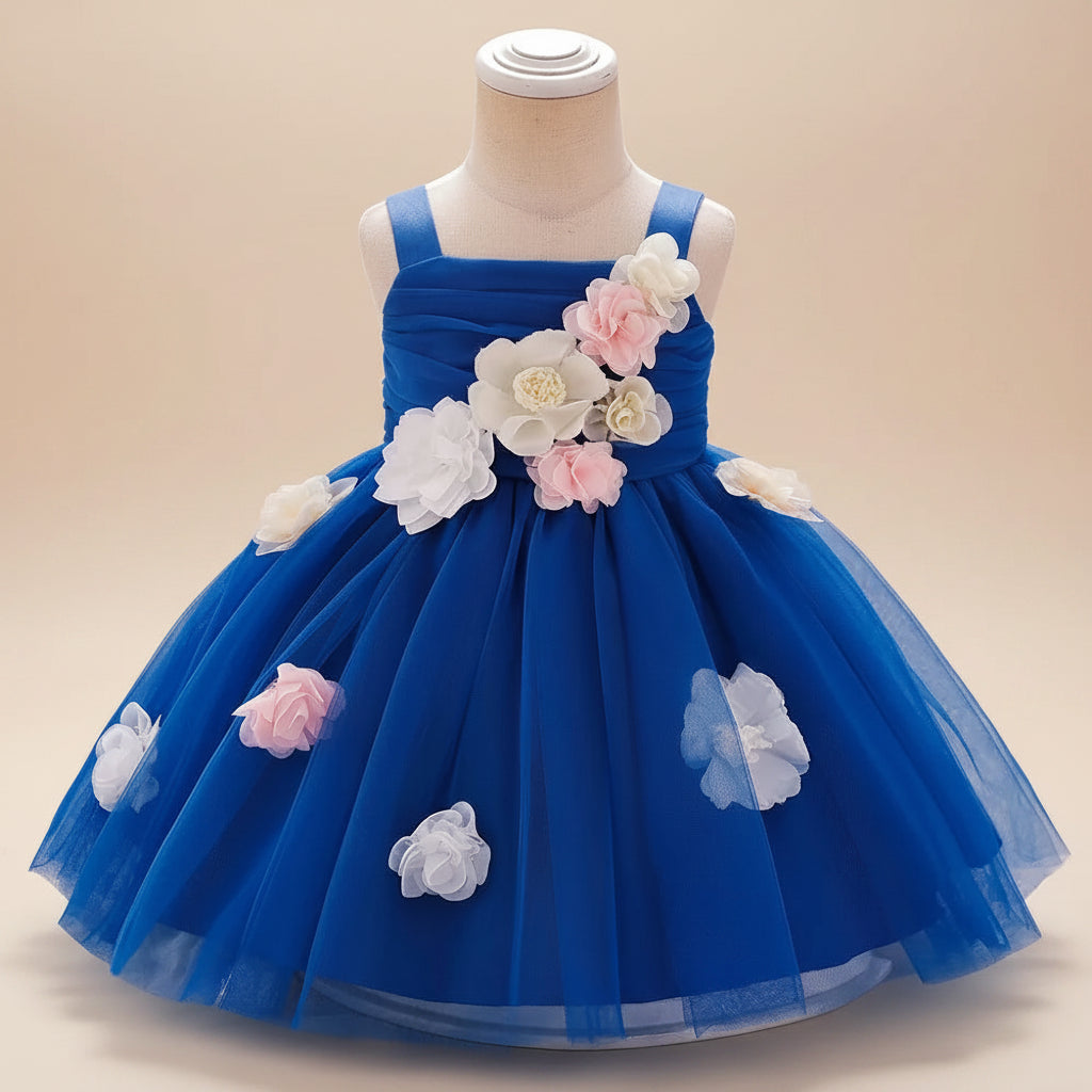 Elégante robe fleurie et douce bébé